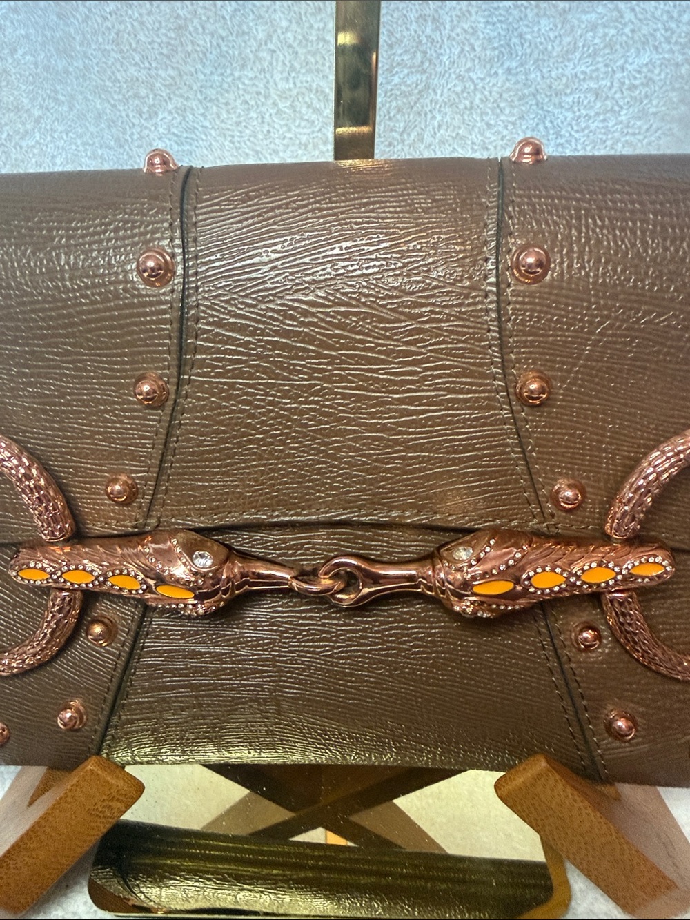 Rare Gucci Serpent Head Horsebit Clutch - Picture 3 of 13